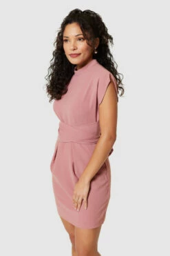 Closet London Pink Rose Kimono Tie Up Pencil Dress -Closet London Popular Shop D6665 ROSE 1643 48139.1678467317