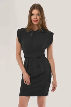 Closet London Black Kimono Pencil Dress With Tie