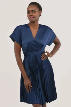 Closet Curves NavyKimono Pleated Dress -Closet London Popular Shop D6775 DSC 8023 02005.1612875771