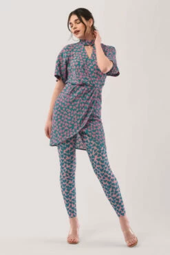 Closet London Multi Heart Print Kimono Wrap Pencil Dress -Closet London Popular Shop D6790 DSC 7514 42203.1616411380