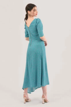 Closet London Blue Asymmetrical A-Line Print Dress -Closet London Popular Shop D6797 DSC 4348 22434.1612529800