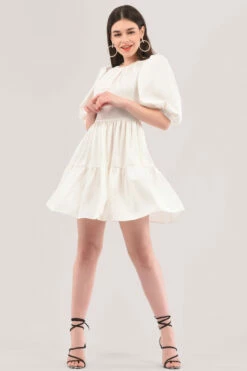 Closet London Ivory Puff Sleeve Mini Dress -Closet London Popular Shop D6805 DSC 4236 12701.1633090025