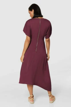 Closet London Red Kimono A-Line Dress -Closet London Popular Shop D6806 EMERALD 14882 27539.1690554709