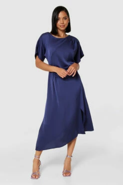Closet London Navy Kimono A-Line Dress -Closet London Popular Shop D6806 NAVY 15072 32537.1690370291