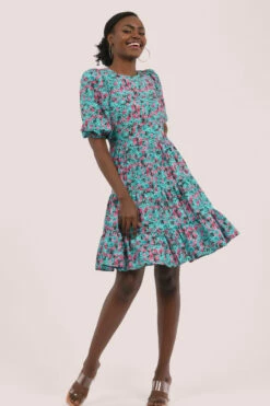 Closet London Blue Gathered Floral Tiered Dress 7 Closet London Blue Gathered Floral Tiered Dress -Closet London Popular Shop D6856 DSC 6573 87023.1661863587