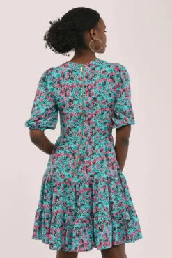 Closet London Blue Gathered Floral Tiered Dress 9 Closet London Blue Gathered Floral Tiered Dress -Closet London Popular Shop D6856 DSC 6597 10526.1612530346