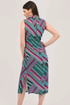 Closet London Green Asymmetrical Pleated Dress -Closet London Popular Shop D6870 DSC 7861 74923.1612530496