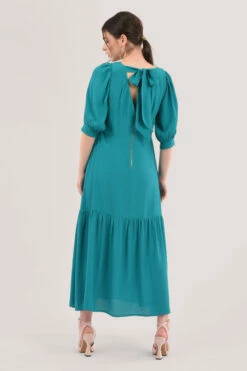 Closet London Blue Gathered Sleeve A-Line Dress -Closet London Popular Shop D6879 DSC 4470 53108.1616516177