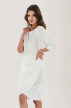 Closet London Ivory Pleated Pencil Dress -Closet London Popular Shop D6904 DSC 1323 28308.1623341261