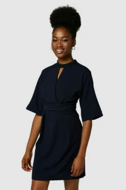 Closet London Navy Kimono Tie Waist Dress 7 Closet London Navy Kimono Tie Waist Dress -Closet London Popular Shop D6941 2969 92347.1633098490