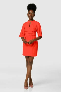 Closet London Kimono Orange Kimono Tie Waist Dress -Closet London Popular Shop D6941 3111 84351.1635174654