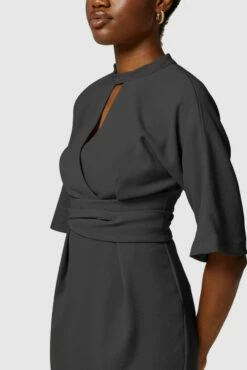 Closet London Black Kimono Tie Waist Dress -Closet London Popular Shop D6941 3146 58107.1635174248