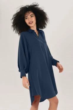 Closet London Navy Tunic Shirt Dress -Closet London Popular Shop D6967 DSC 1465 85634.1624024470
