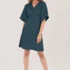 Closet London Teal Wrap Kimono Dress