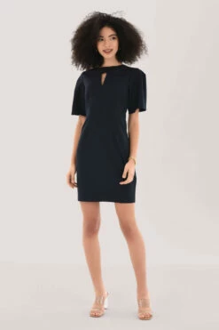 Closet London Navy Knot Detail Pencil Dress -Closet London Popular Shop D7002 DSC 1088 56257.1620835102