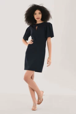 Closet London Navy Knot Detail Pencil Dress -Closet London Popular Shop D7002 DSC 1099 07086.1620835103