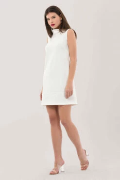 Closet London Ivory Tunic Mini Dress -Closet London Popular Shop D7042 7193 94728.1628685361