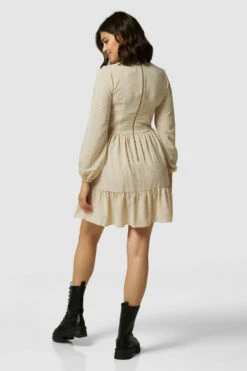 Closet London Beige High Collar Mini Dress 8 Closet London Beige High Collar Mini Dress -Closet London Popular Shop D7048 3841 60537.1633520785