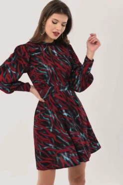 Closet London Red Print Puff Sleeve Mini Dress -Closet London Popular Shop D7057 5817 66046.1627986084