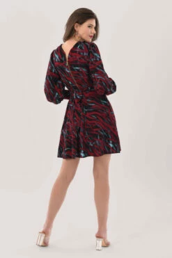 Closet London Red Print Puff Sleeve Mini Dress -Closet London Popular Shop D7057 5839 23729.1627986091