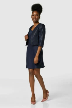 Closet London Navy Crop Tuxedo Jacket -Closet London Popular Shop D7090 J4356 4172 34769.1633099058