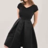 Closet London Black 2-in-1 Full Skirt V-Neck Dress -Closet London Popular Shop D7116 DSC 8831 91860.1649416513