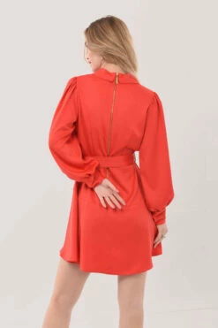 Closet London Red Wrap Tie Waist Mini Dress -Closet London Popular Shop D7140 6484 18269.1627379544
