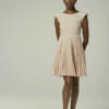 Closet London Pink Bardot Shoulder Pleated Dress -Closet London Popular Shop D7142 3650 44281.1652963644