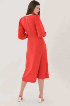 Closet London Red V-Neck Long Sleeve Midi Dress -Closet London Popular Shop D7144 6983 55920.1628782249
