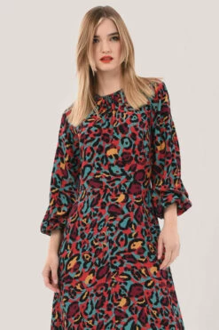 Closet London Multi Print Gathered Neck Midi Dress -Closet London Popular Shop D7148 6780 1 88164.1629119767