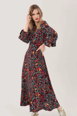 Closet London Multi Print Gathered Neck Midi Dress -Closet London Popular Shop D7148 6786 81903.1627378980