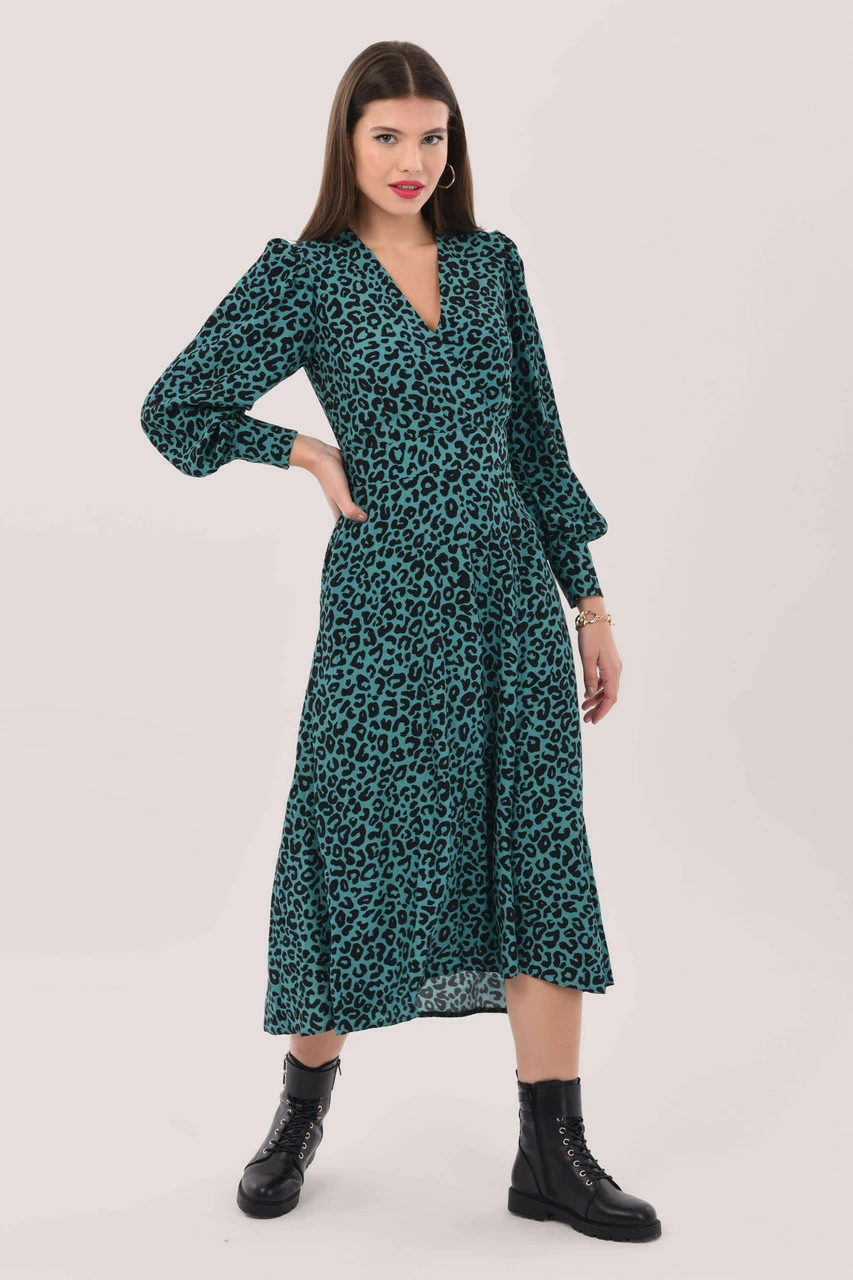 Closet London Blue High-Low Wrap Print Midi Dress 3 Closet London Blue High-Low Wrap Print Midi Dress
