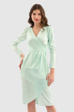 Closet London Mint Green Drape Skirt Dress