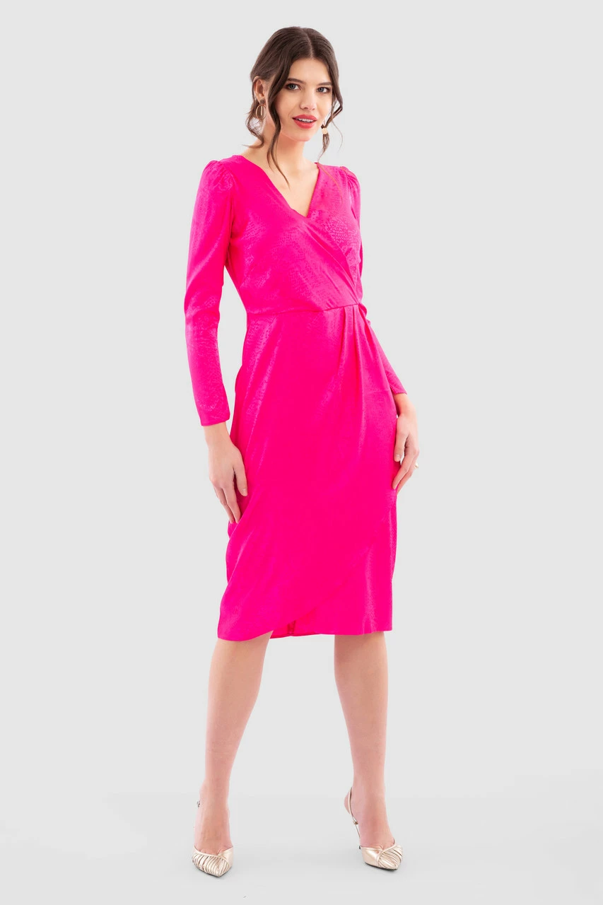 Closet London Pink Wrap Drape Skirt Dress 3 Closet London Pink Wrap Drape Skirt Dress