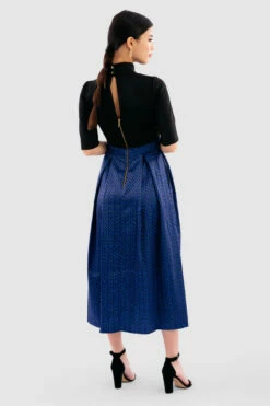 Closet London Blue 2-in-1 Pleated High Neck Midi Dress -Closet London Popular Shop D7221 Blue DSC 7064 93900.1649762357