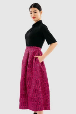 Closet London Pink 2-in-1 Pleated High Neck Midi Dress -Closet London Popular Shop D7221 Rasp DSC 7016 04861.1649762367