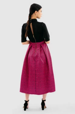Closet London Pink 2-in-1 Pleated High Neck Midi Dress -Closet London Popular Shop D7221 Rasp DSC 7022 32642.1649762372