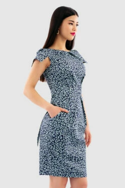 Closet London Mint Print Pleated Tulip Dress -Closet London Popular Shop D7222 Mint DSC 7519 33524.1651763395