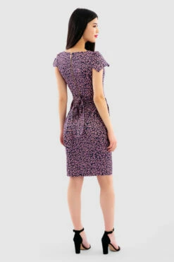 Closet London Pink Print Pleated Tulip Dress -Closet London Popular Shop D7222 Rose DSC 7563 16192.1649858226