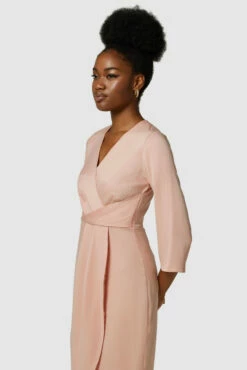 Closet London Pink Pleated Wrap Midi Dress -Closet London Popular Shop D7225 3211 70139.1633099277