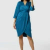 Closet London Blue Pleated Wrap Dress -Closet London Popular Shop D7225 3883 83699 37733.1662995985