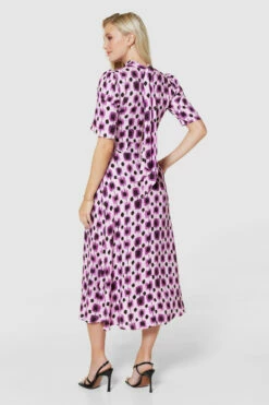 Closet London Purple Multi Tie Back Print Midi Dress -Closet London Popular Shop D7233 PURPLE 1442 82229.1678450065