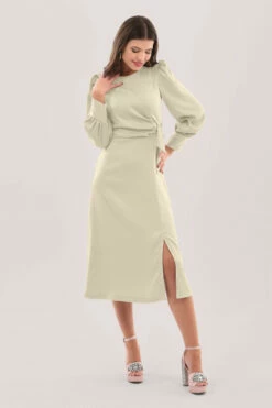 Closet London Cream Puff Sleeve A-Line Dress -Closet London Popular Shop D7413 DSC 9439 51527.1637597360