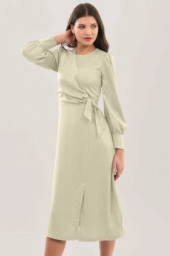 Closet London Cream Puff Sleeve A-Line Dress -Closet London Popular Shop D7413 DSC 9442 91470.1637597370