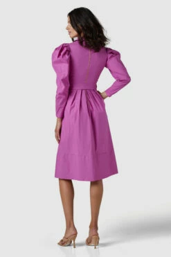 Closet London Pink Wrap A-Line Puff Sleeve Dress -Closet London Popular Shop D7416 210629 Closet London 2432 40881.1626279494