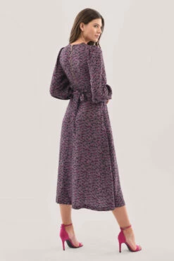 Closet London Purple Puff Sleeve Print Midi Dress 9 Closet London Purple Puff Sleeve Print Midi Dress -Closet London Popular Shop D7435 DSC 0597 69688.1636476379