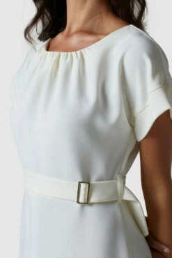 Closet London Cream Gathered Kimono Midi Dress -Closet London Popular Shop D7497 CREAM 210629 Closet London 0556 37396.1626359402