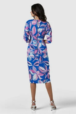 Closet London Blue Floral Print Pencil Dress -Closet London Popular Shop D7541 PRINT 210629 Closet London 2170 18179.1643980350