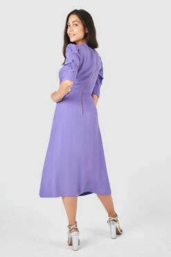 Closet London Purple Twist A-Line Midi Dress -Closet London Popular Shop D7578 32 85446.1633696916