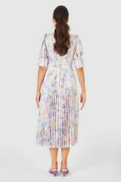 Closet London Ivory Floral Print Pleated Midi Dress -Closet London Popular Shop D7589 MG 5180 68426.1633697047